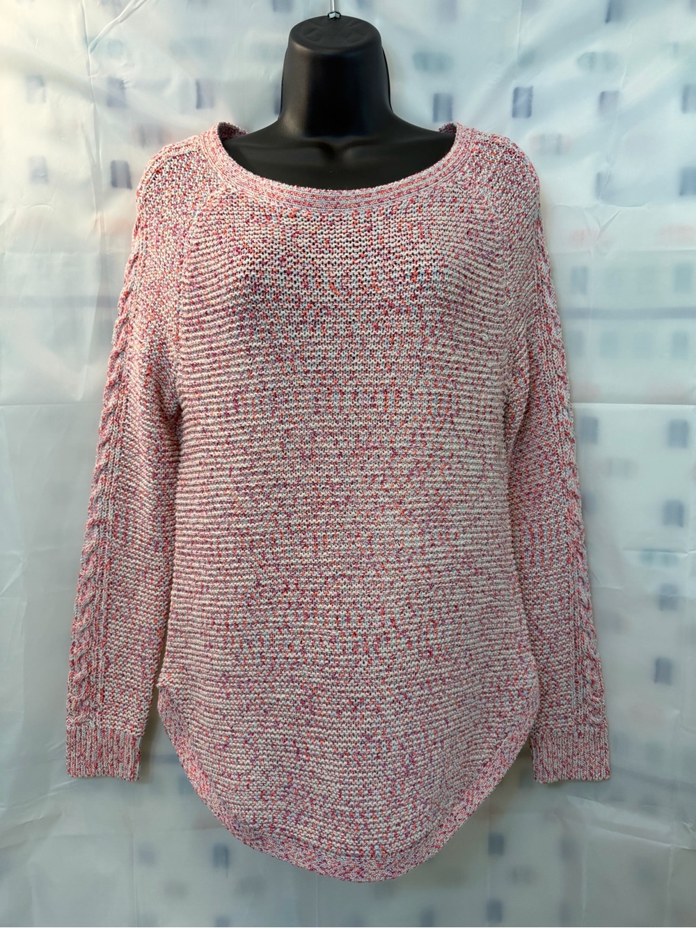 New York & Company Cozy Pink Marled Knit Women's Sweater